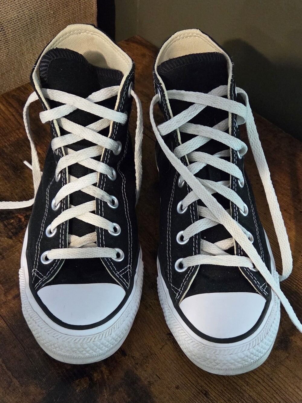 Converse Black and White High-Top Sneakers
